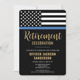 Law Enforcement Officer Police Retirement Party Invitation