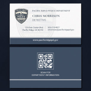 Law Enforcement Officer QR Code Logo  Business Card