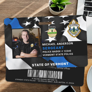 Law Enforcement Personalised Photo Logo Police ID  ID Badge