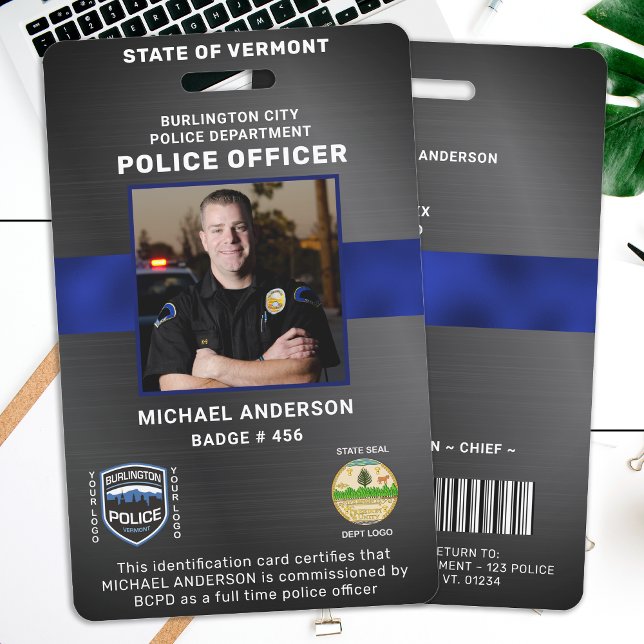 Law Enforcement Personalised Photo Police ID Card Badge (Creator Uploaded)