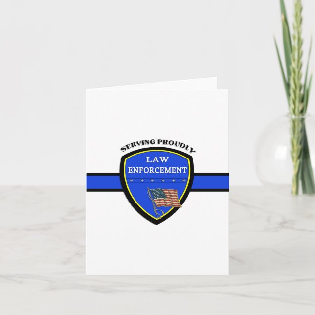 Law Enforcement Police  Blank Inside Card (Front)
