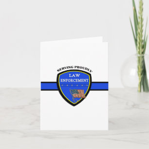 Law Enforcement Police  Blank Inside Card