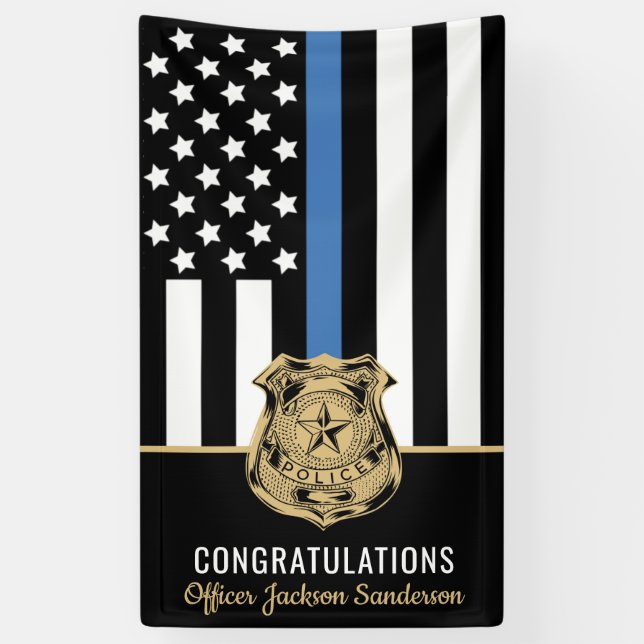 Law Enforcement Police Department Retirement Party Banner (Vertical)