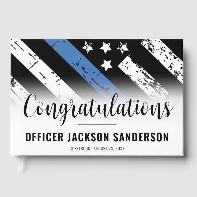 Law Enforcement Police Department Retirement Party Guest Book (Front)