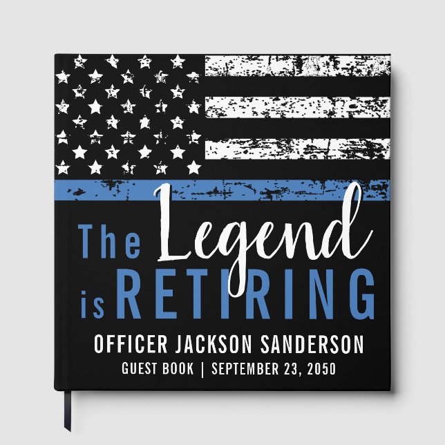 Law Enforcement Police Department Retirement Party Guest Book (Front)