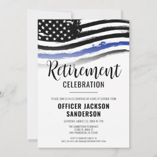 Law Enforcement Police Department Retirement Party Invitation