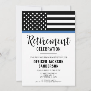 Law Enforcement Police Department Retirement Party Invitation