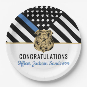 Law Enforcement Police Department Retirement Party Paper Plate