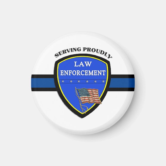 Law Enforcement Police    Magnet (Front)