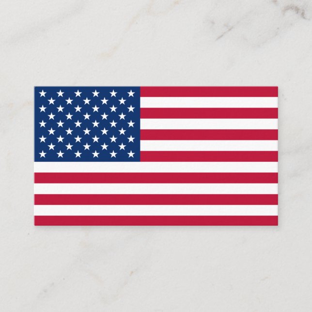 Law Enforcement Police Sheriff Deputy USA Flag  Business Card (Front)