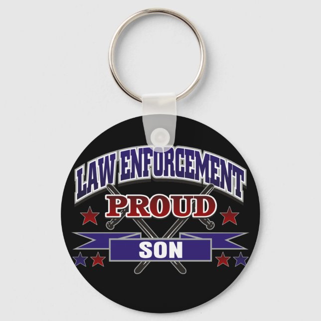 Law Enforcement Proud Son Key Ring (Front)