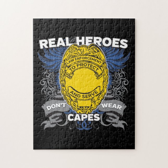 Law Enforcement Real Heroes Jigsaw Puzzle (Vertical)
