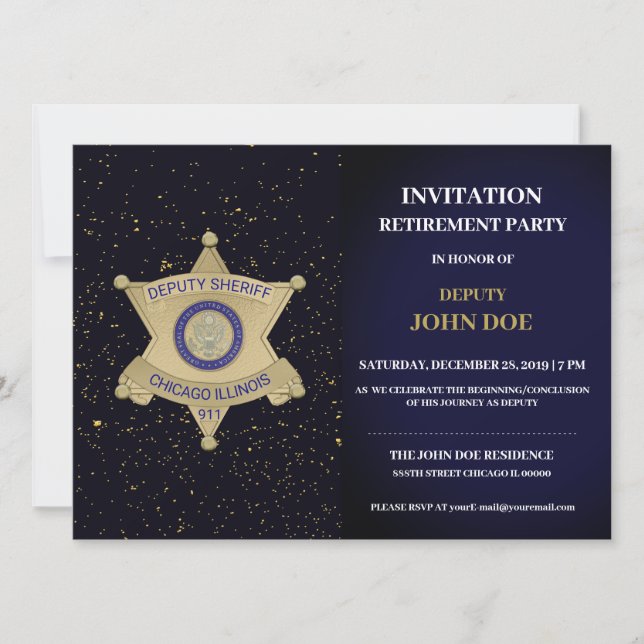 Law Enforcement Retirement Invitation (Front)