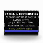 Law enforcement retirement plaque