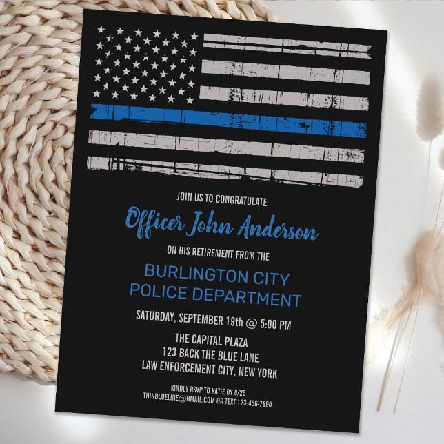 Law Enforcement Retirement Police Invitation  (Creator Uploaded)