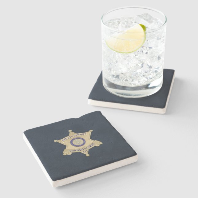 Law Enforcement Stone Coaster (Side)