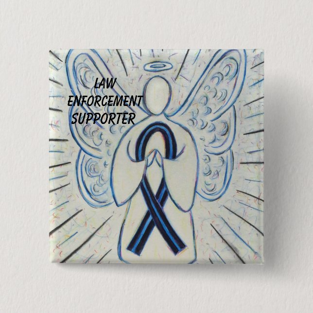 Law Enforcement Supporter Awareness Ribbon Pins (Front)