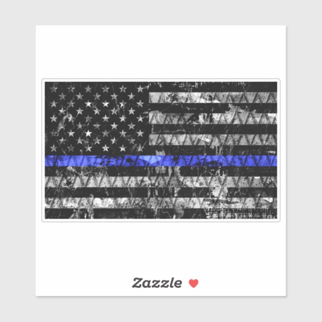 Law Enforcement Thin Blue Line Flag (Sheet)