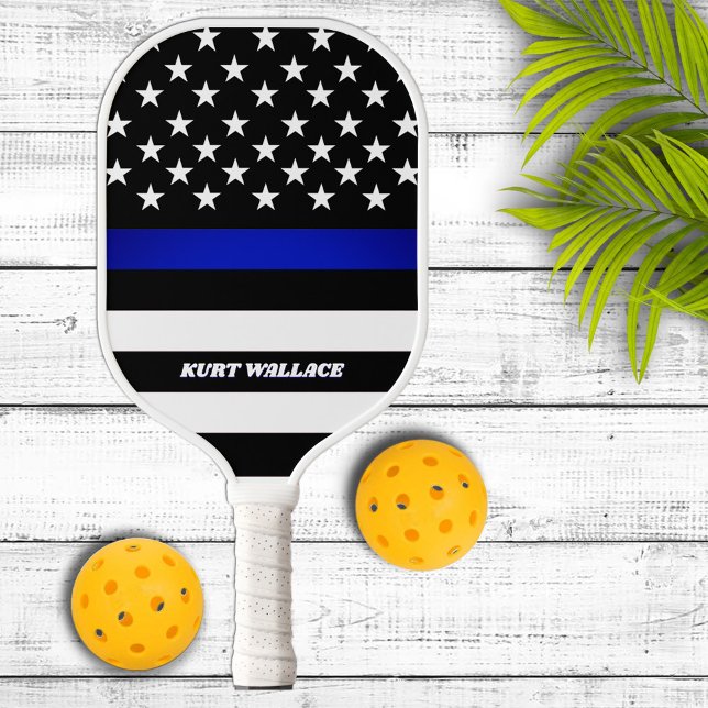 Law Enforcement Thin Blue Line Personalised Pickleball Paddle (Creator Uploaded)