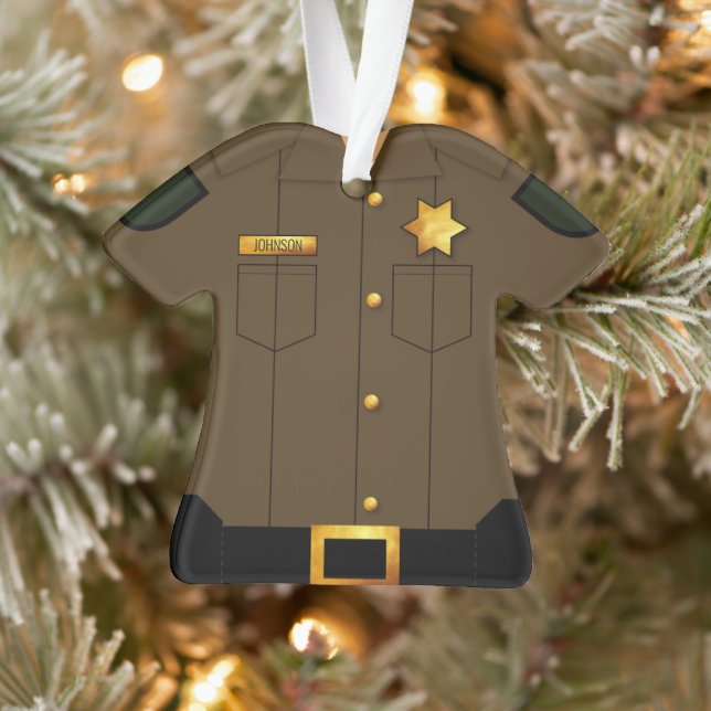 Law Enforcement Uniform Brown Profession Ornament (Tree)