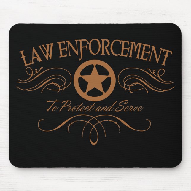 Law Enforcement Western Mouse Mat (Front)