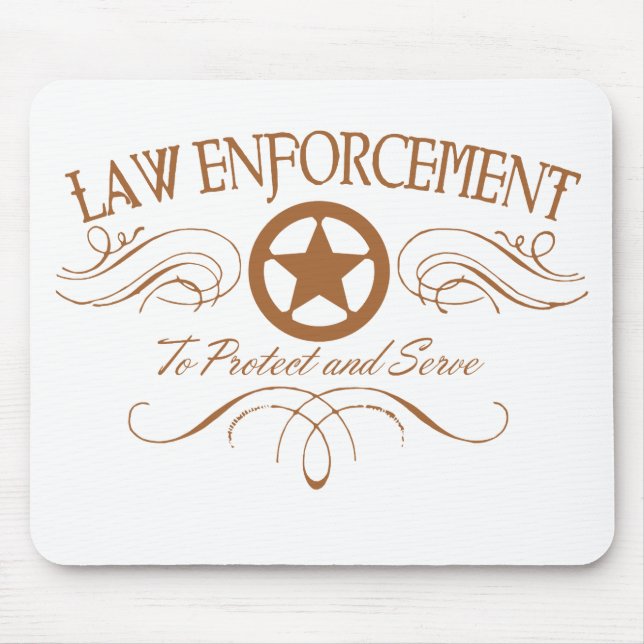 Law Enforcement Western Mouse Mat (Front)