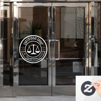 Law Firm and Legal Services Custom Business Window Cling