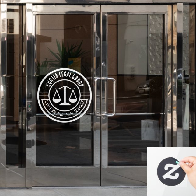 Law Firm and Legal Services Custom Business Window Cling (Office Door)