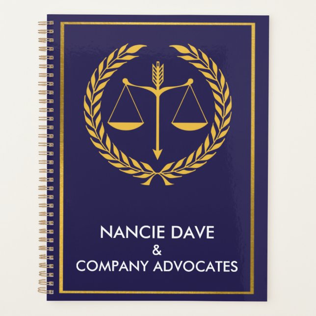 Law Firm & Lawyer Planner Name Personalisation  (Front)