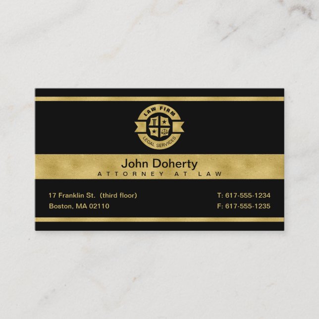 Law Firm | Legal Services Business Card (Front)