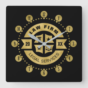Law Firm   Legal Services Office Square Wall Clock