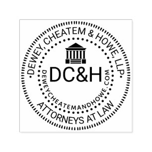 Law Firm Logo Seal Courthouse Name Initials URL Self-inking Stamp