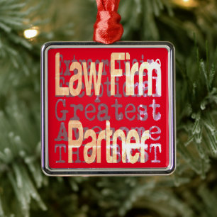 Law Firm Partner Extraordinaire Metal Tree Decoration