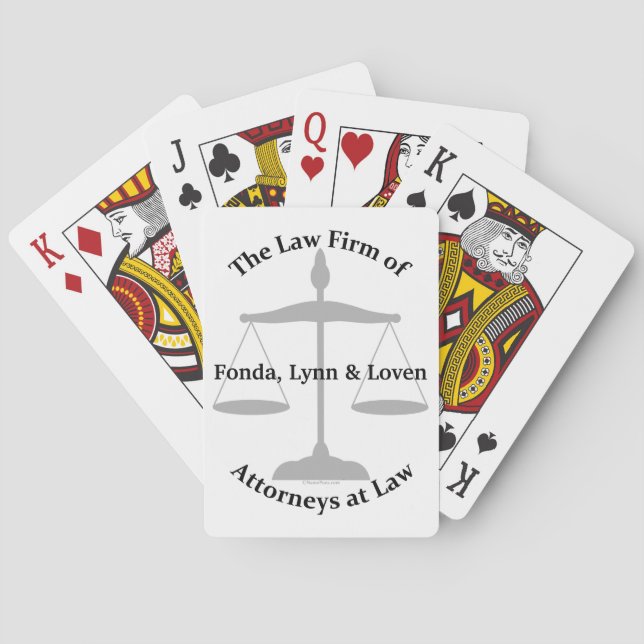 Law Firm Puns Playing Cards (Back)