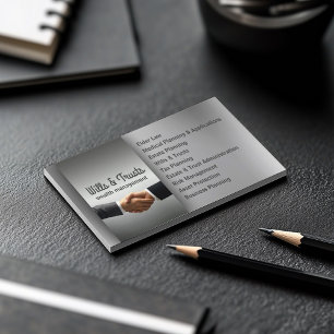 Law Firm Wills & Trusts Attorney Wealth Management Business Card