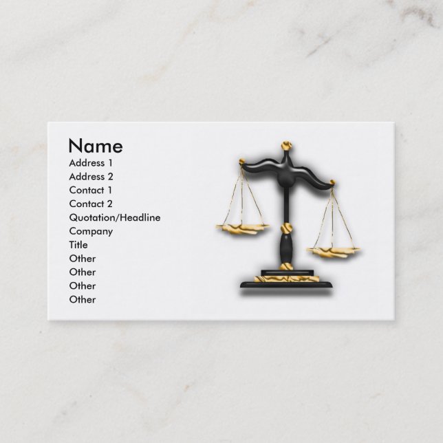 Law - Legal Business Card (Front)