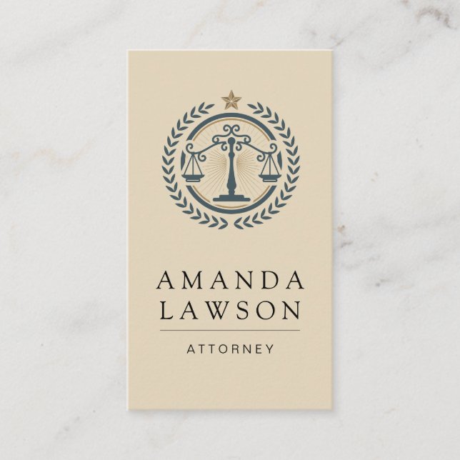 Law Logo Business Card (Front)