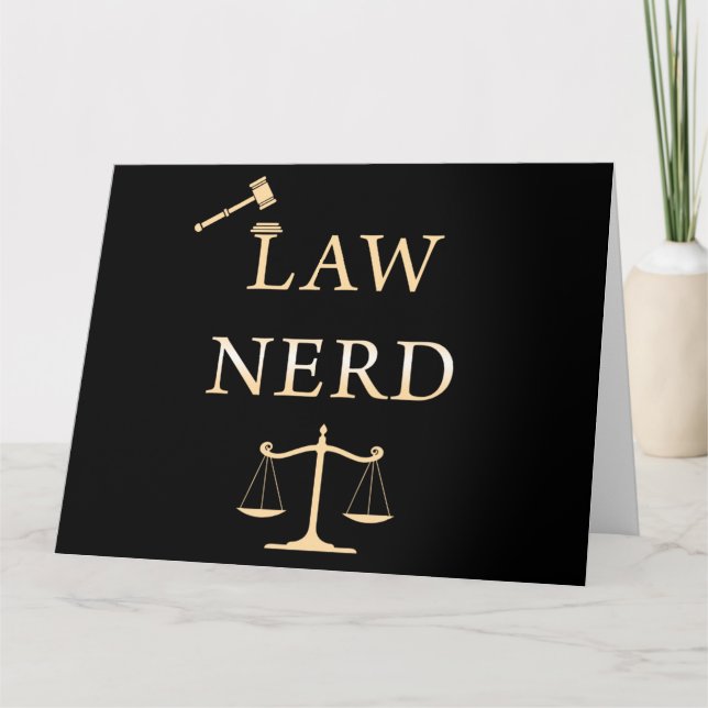Law Nerd – Funny Lawyer Quote Humour Thank You Card (Front)