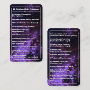 Law of Attraction 22 Processes List Galaxy Pocket Card