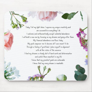 Law of Attraction Abundance Prayer Mouse Mat
