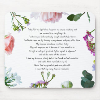 Law of Attraction Abundance Prayer Mouse Mat