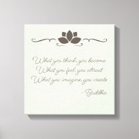 Law of Attraction Buddha Wall Art Canvas