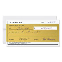 Law of Attraction Elegant Gold Abundance Check