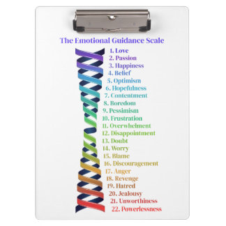 Law of Attraction Emotional Guidance Chart Clipboard