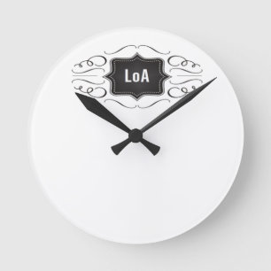 Law of Attraction logo Round Clock
