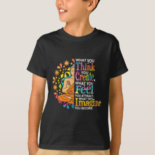 Law Of Attraction Manifest Buddha Meditation Yoga  T-Shirt