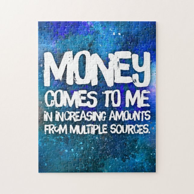 Law of Attraction Money Manifestation Quote Wealth Jigsaw Puzzle (Vertical)