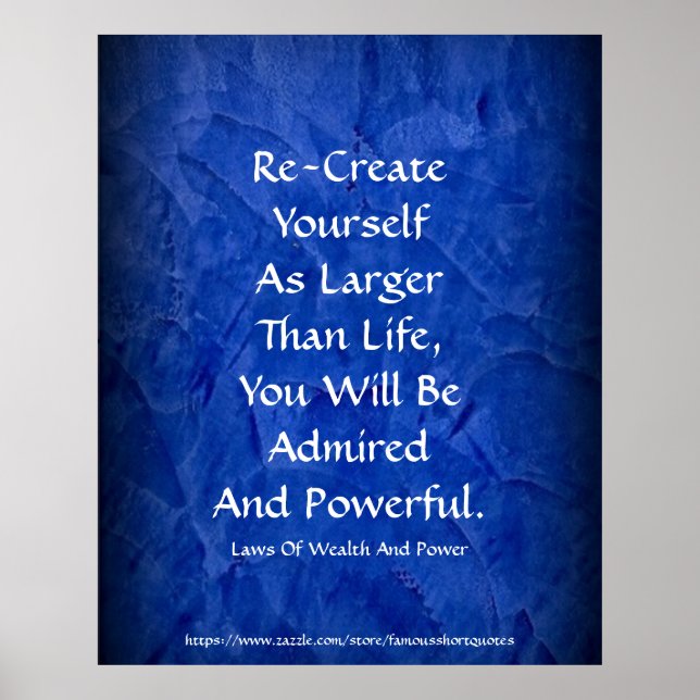 Law Of Wealth Power Re-Create Yourself Poster (Front)