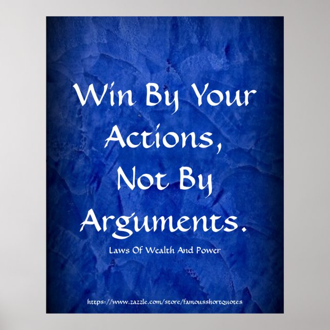 Law Of Wealth Power Win By Your Actions Poster (Front)