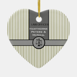 Law Office Attorney Justice Scale Custom Law Gifts Ceramic Tree Decoration